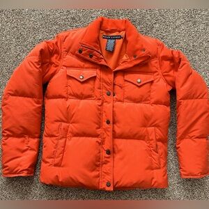 Ralph Lauren Men's Orange Puffer Jacket